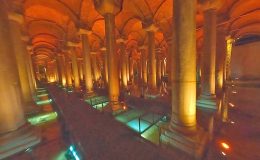 Yerebatan Sarnıcı’nın görkemli sütunları görüntülendi