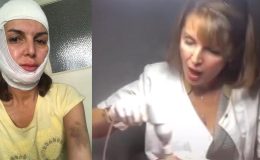 Güzellik salonunda topuklu ayakkabı dayağı