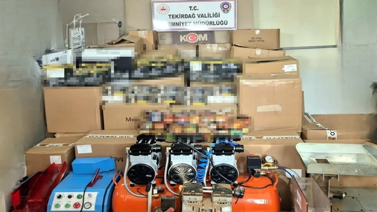 Tekirdağ’da kaçak tütün operasyonu